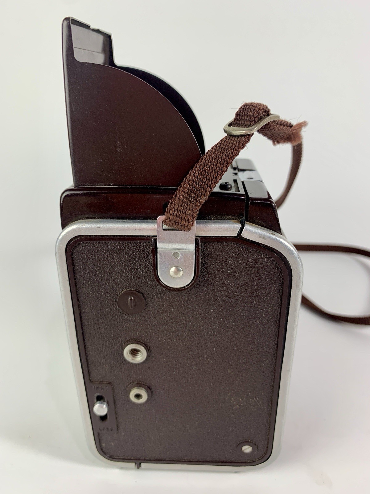 Vintage Kodak Duaflex IV Camera w/Kodet Lens & Strap – Untested, Working Shutter