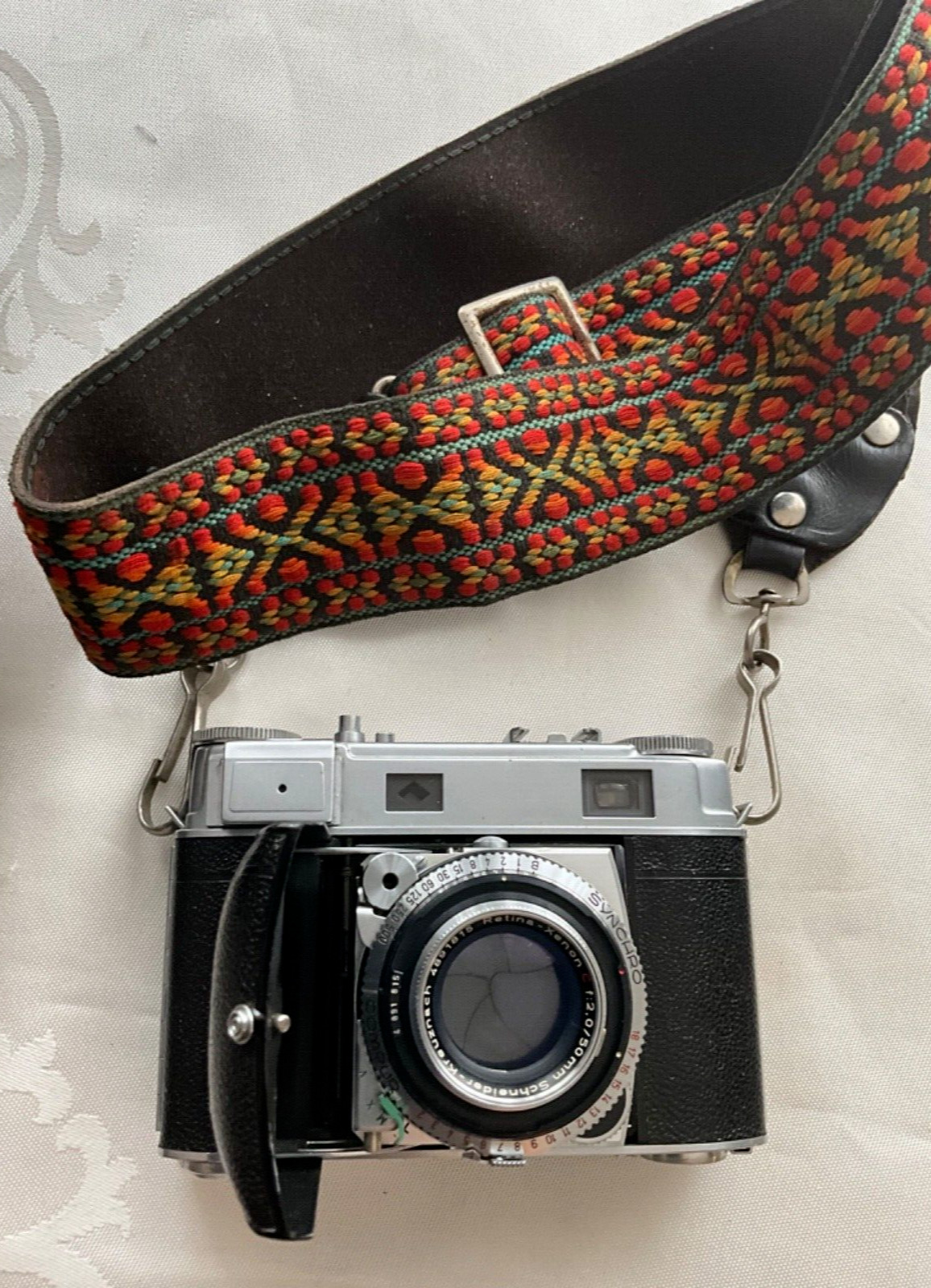 Vtg Kodak Camera Retina IIIc Rangefinder 35mm Black +strap+Case Germany Work