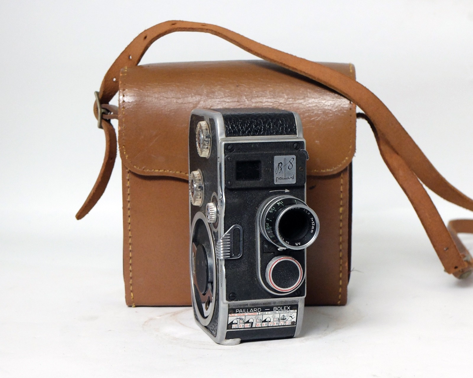 Paillard Bolex B8 Yvar 13mm f/1.9 Cine 8mm Movie Film Camera As Is