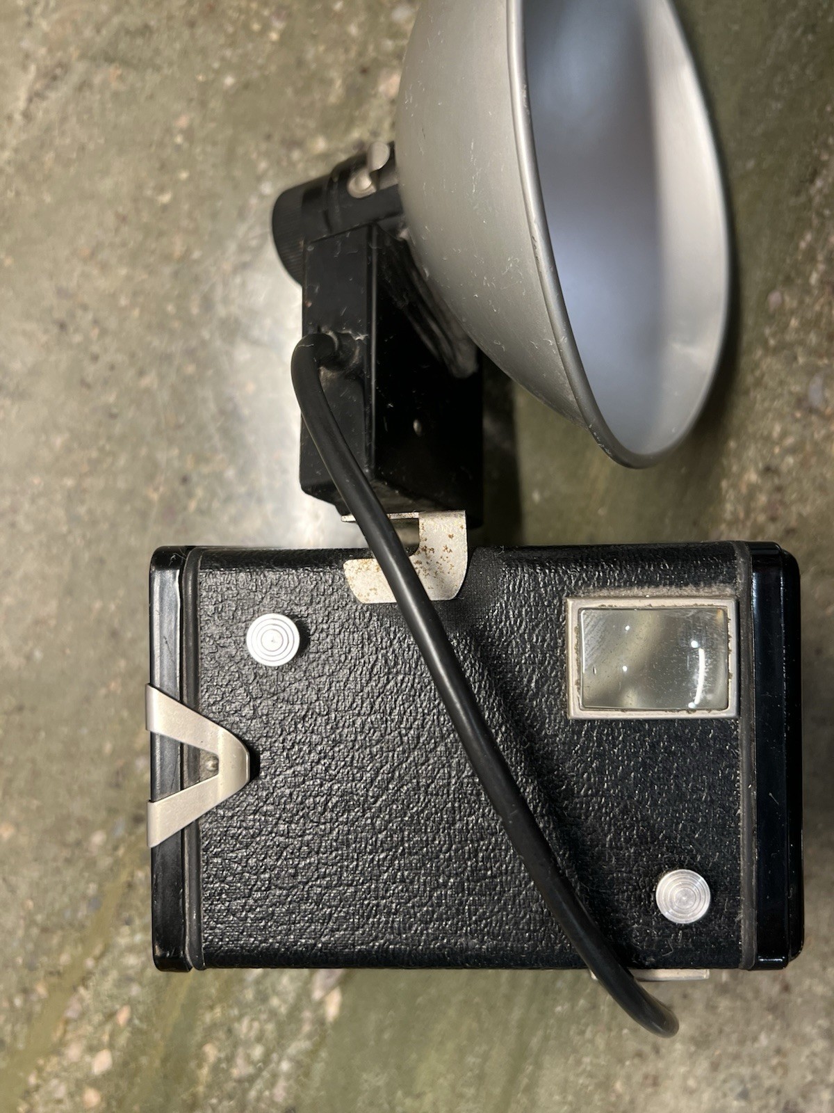 Vintage Kodak Brownie Six-20 Model D Box Camera with Matching Flashholder