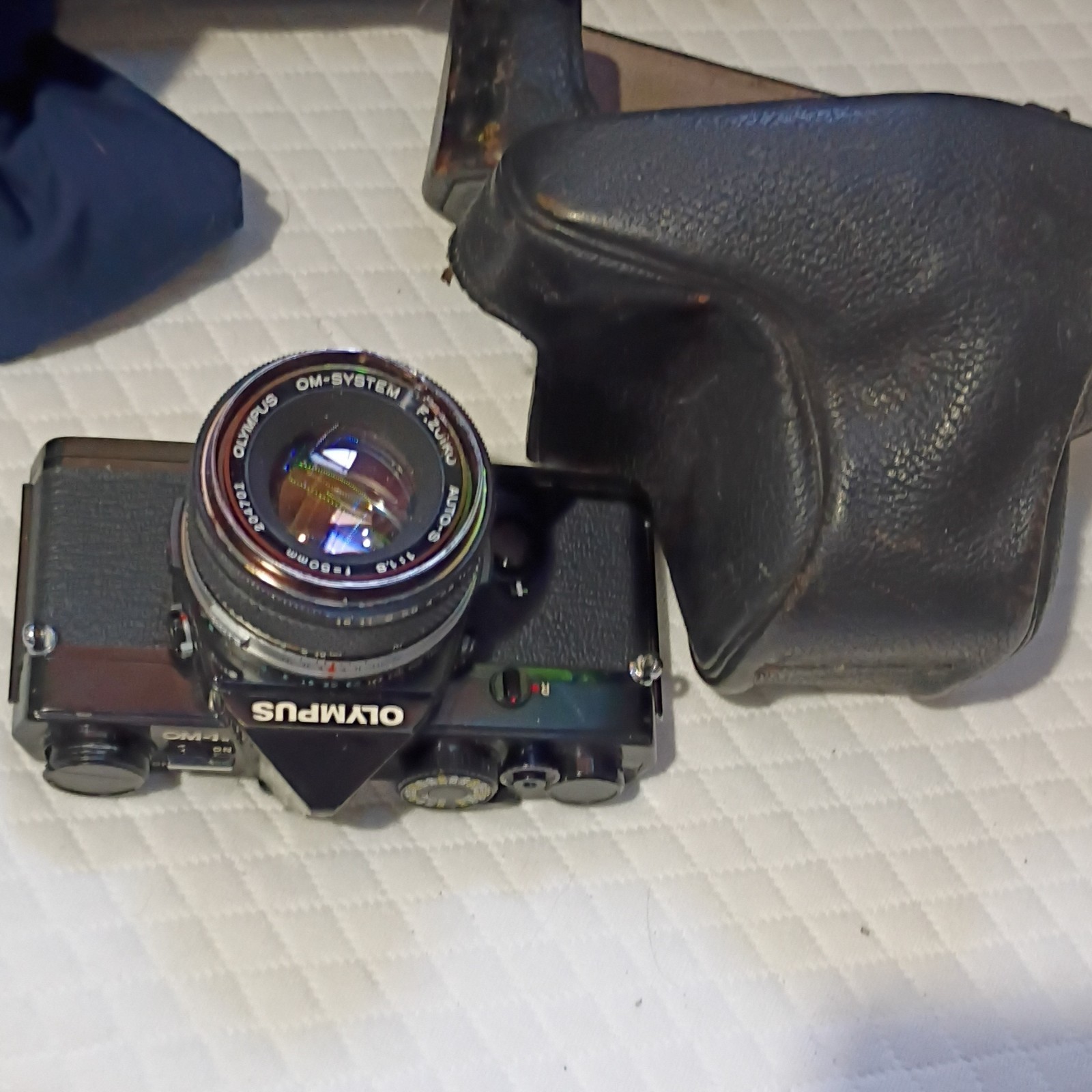 Olympus OM-1N Black 35mm SLR Film Camera w/ Zuiko Auto-S 50mm f/1.8