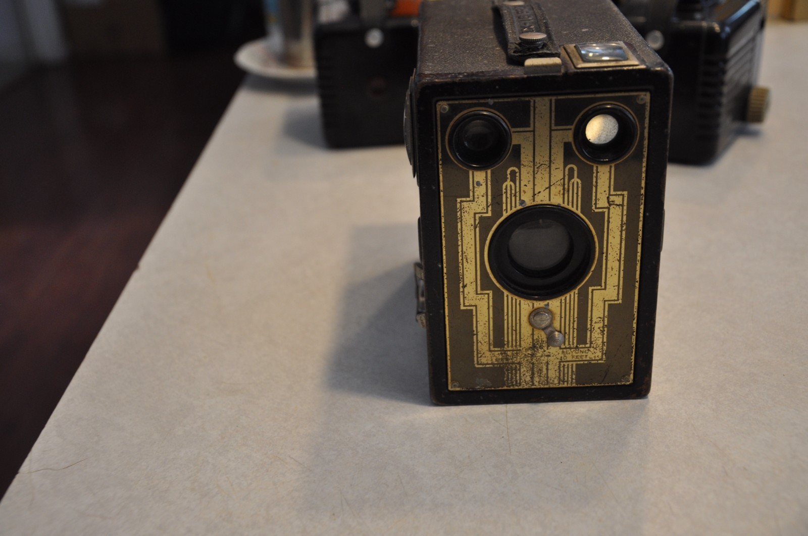 Vintage Kodak Brownie Junior Six-16 Film Camera Art Deco Face Untested