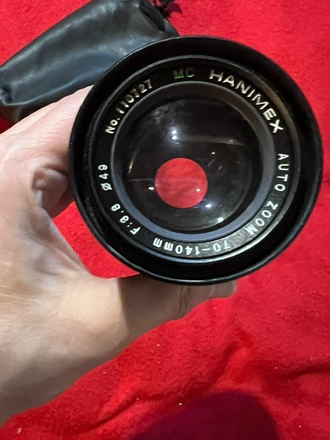 Vintage Hanimex Zoom 70-140mm f/3.8 Lens Untested As Is For Parts Not working