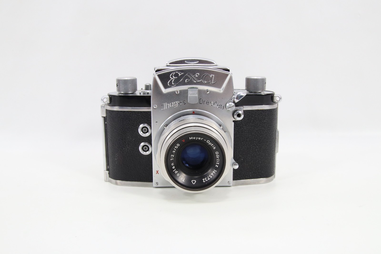Ihagee Exa 35mm SLR Camera w/ Trioplan 50mm Lens + Case 1950s