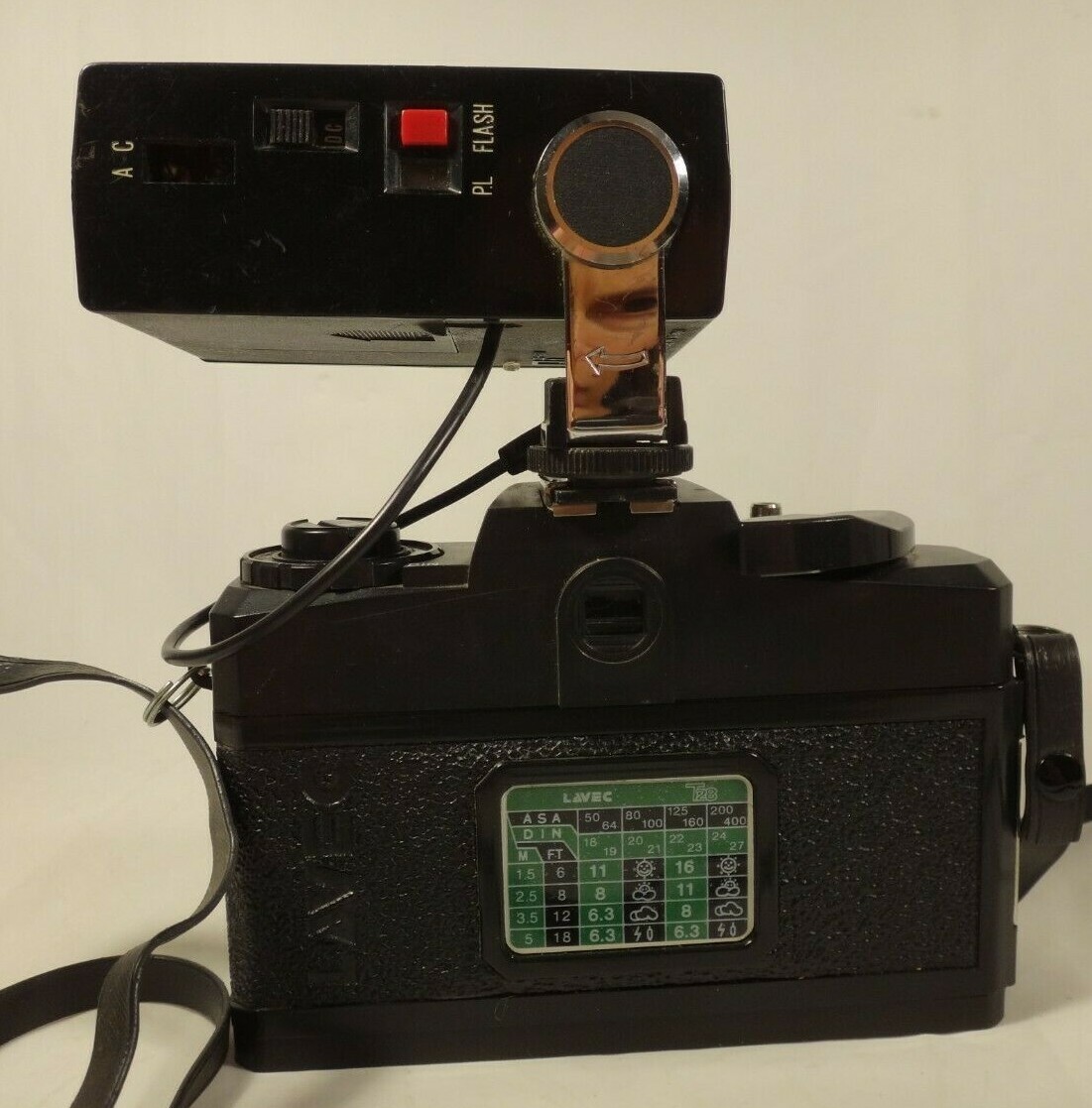 Lavec T28 35mm Camera Yashica Pro-50 DX Flash 8 Rolls Film Box Manual Strap GUC