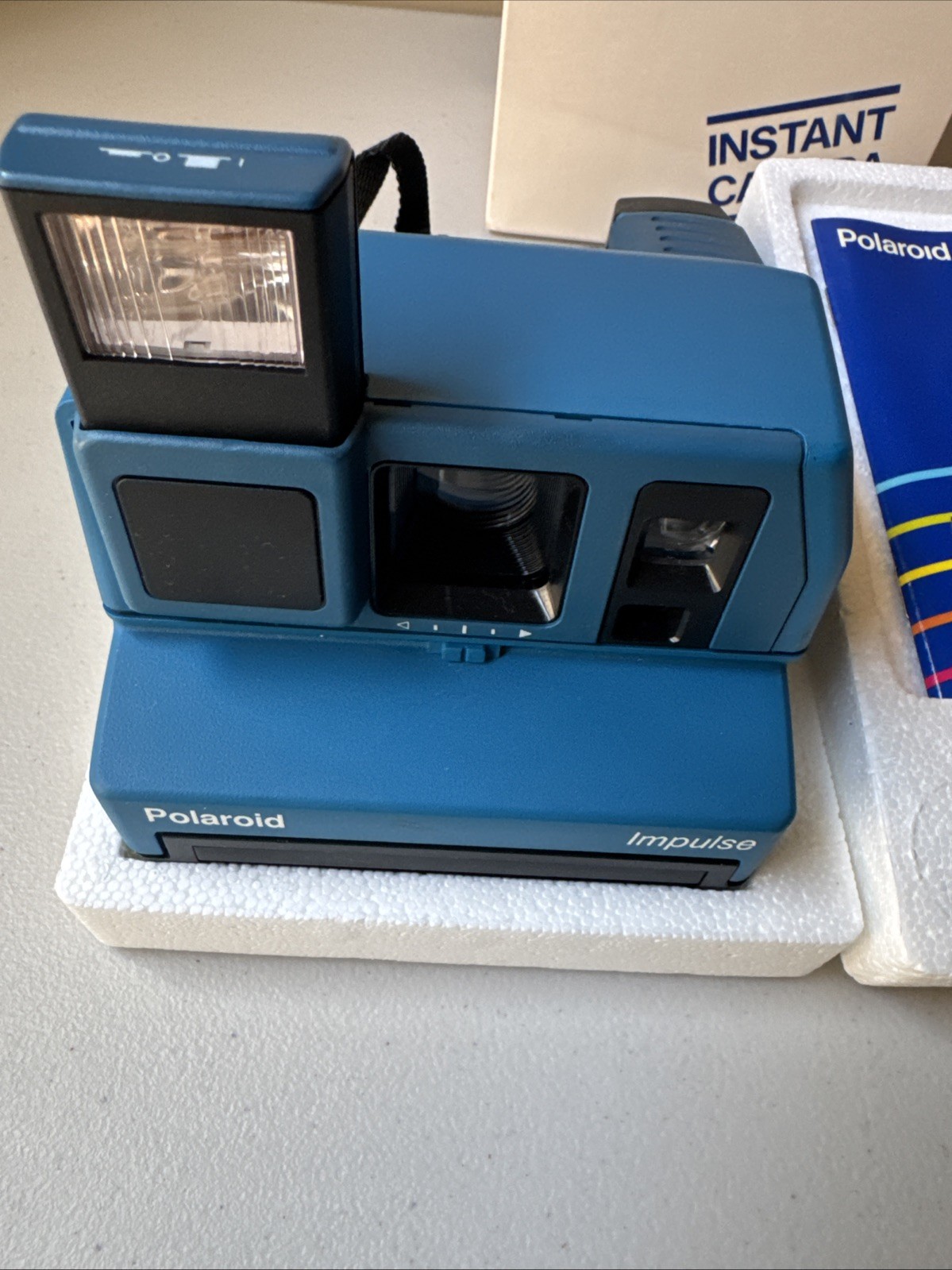 Vintage- Rare Jade Blue Polaroid Impulse Instant Film Camera-in Box Reconditione