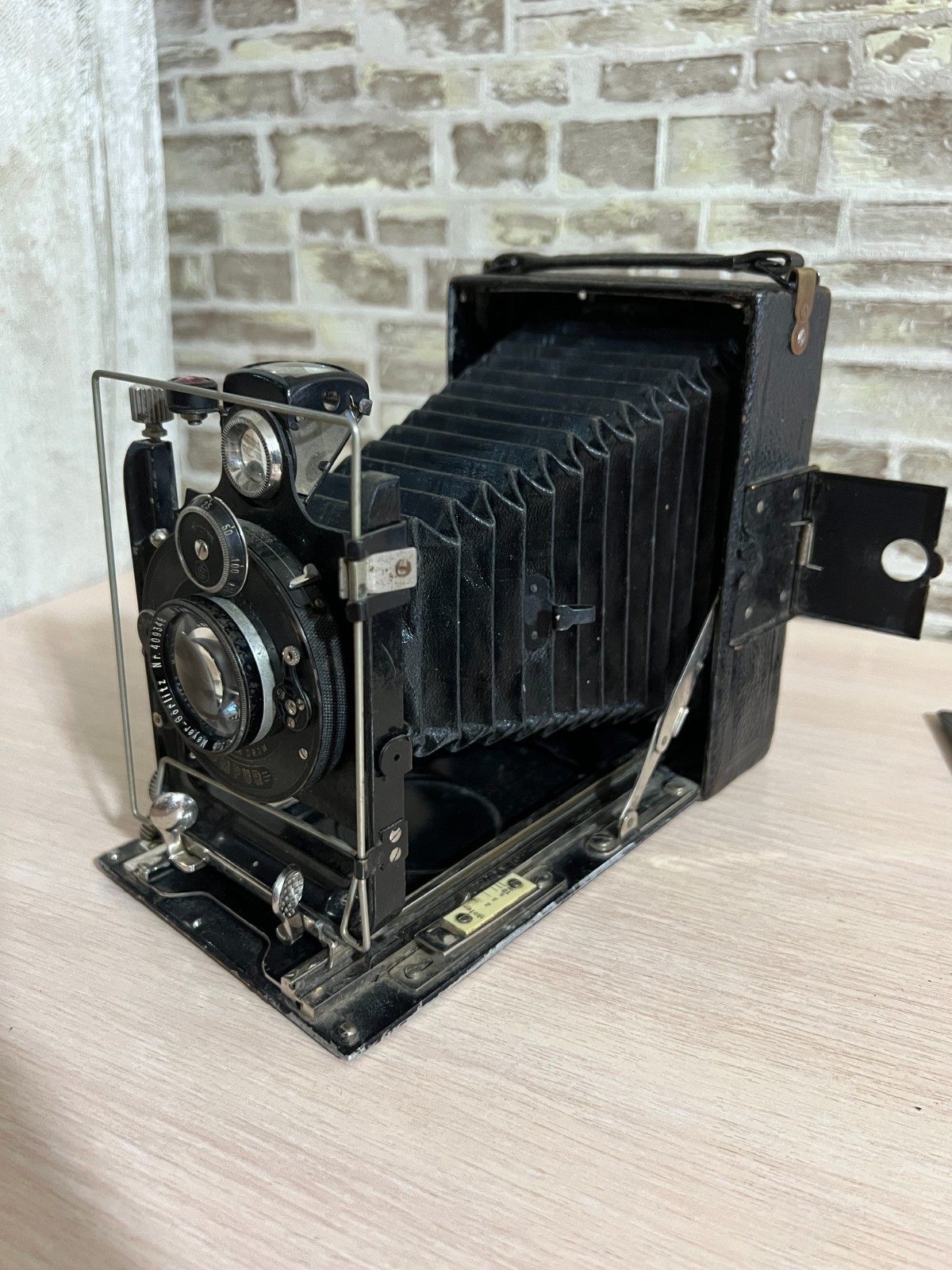 Rare Vintage Welta Certotrop 9×12 Plate Camera Meyer-Görlitz Trioplan 4.5 Compur