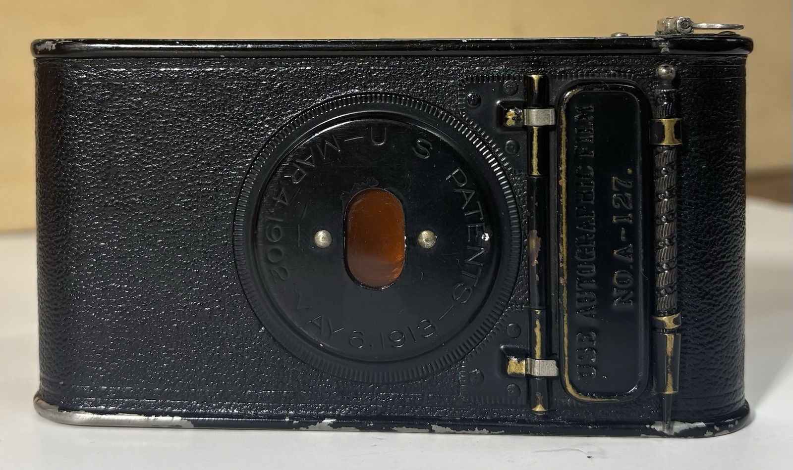 Antique Kodak Vest Pocket Folding Camera with Leather Case – Patented 1913