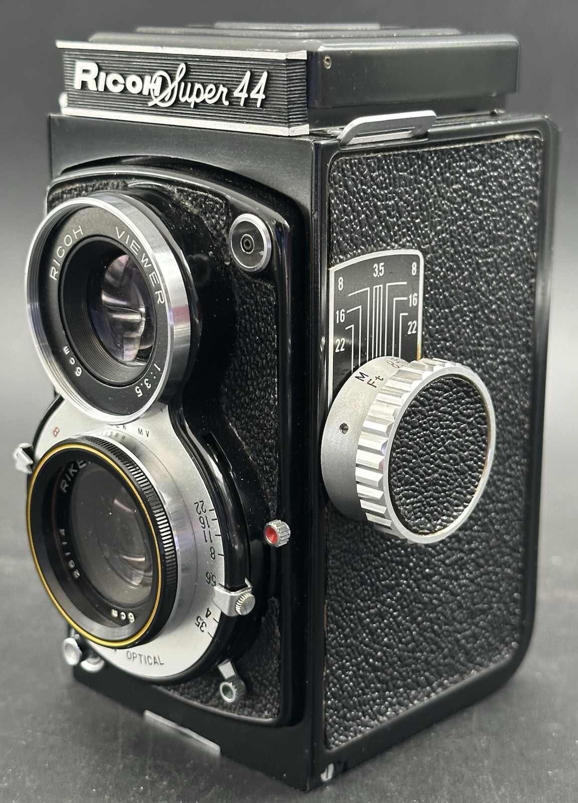 Vintage Ricoh Super 44 TLR Film Camera 4×4 Japan Riken