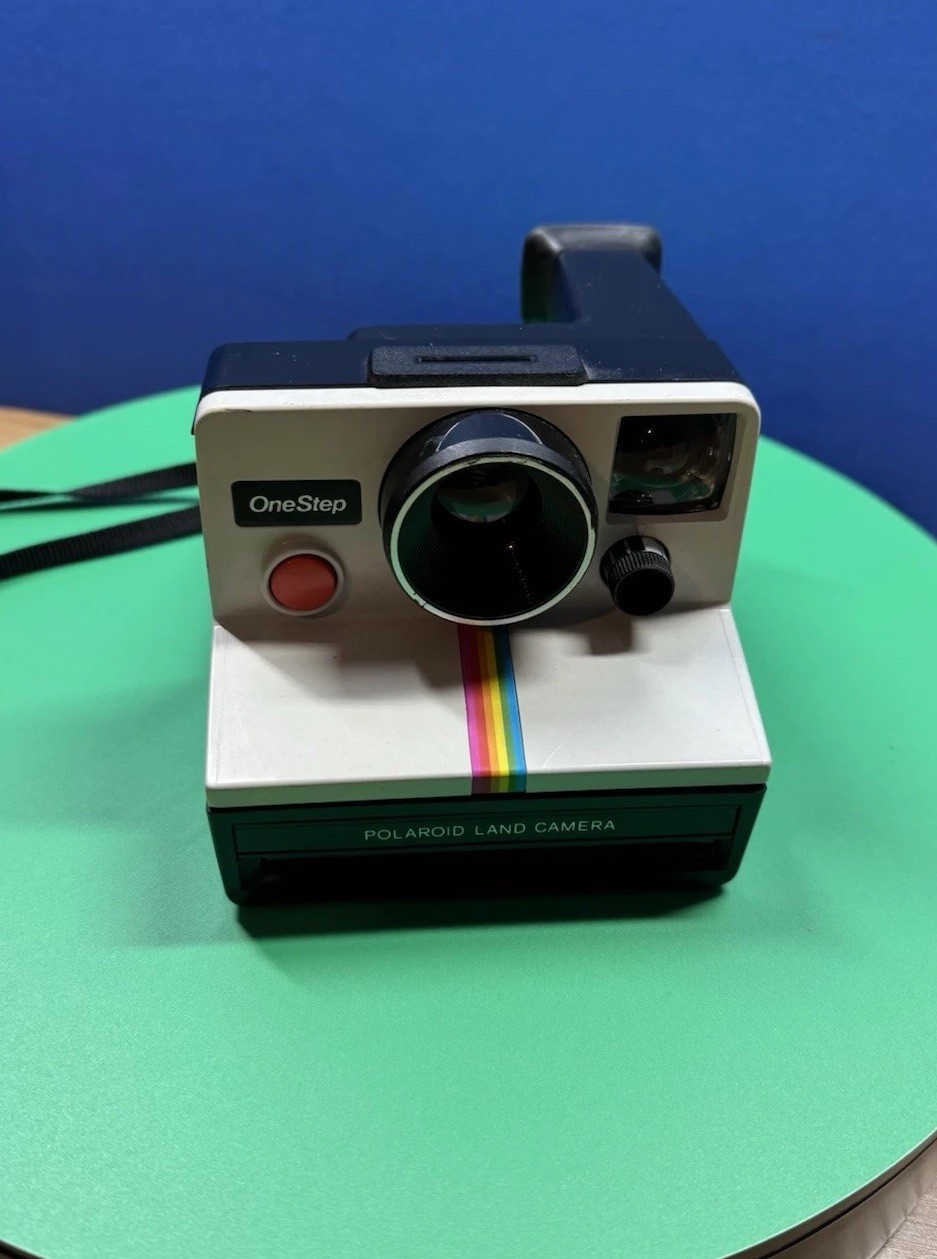 Camara Polaroid OneStep Land Camera Rainbow Stripe Vintage Instant Film Camera