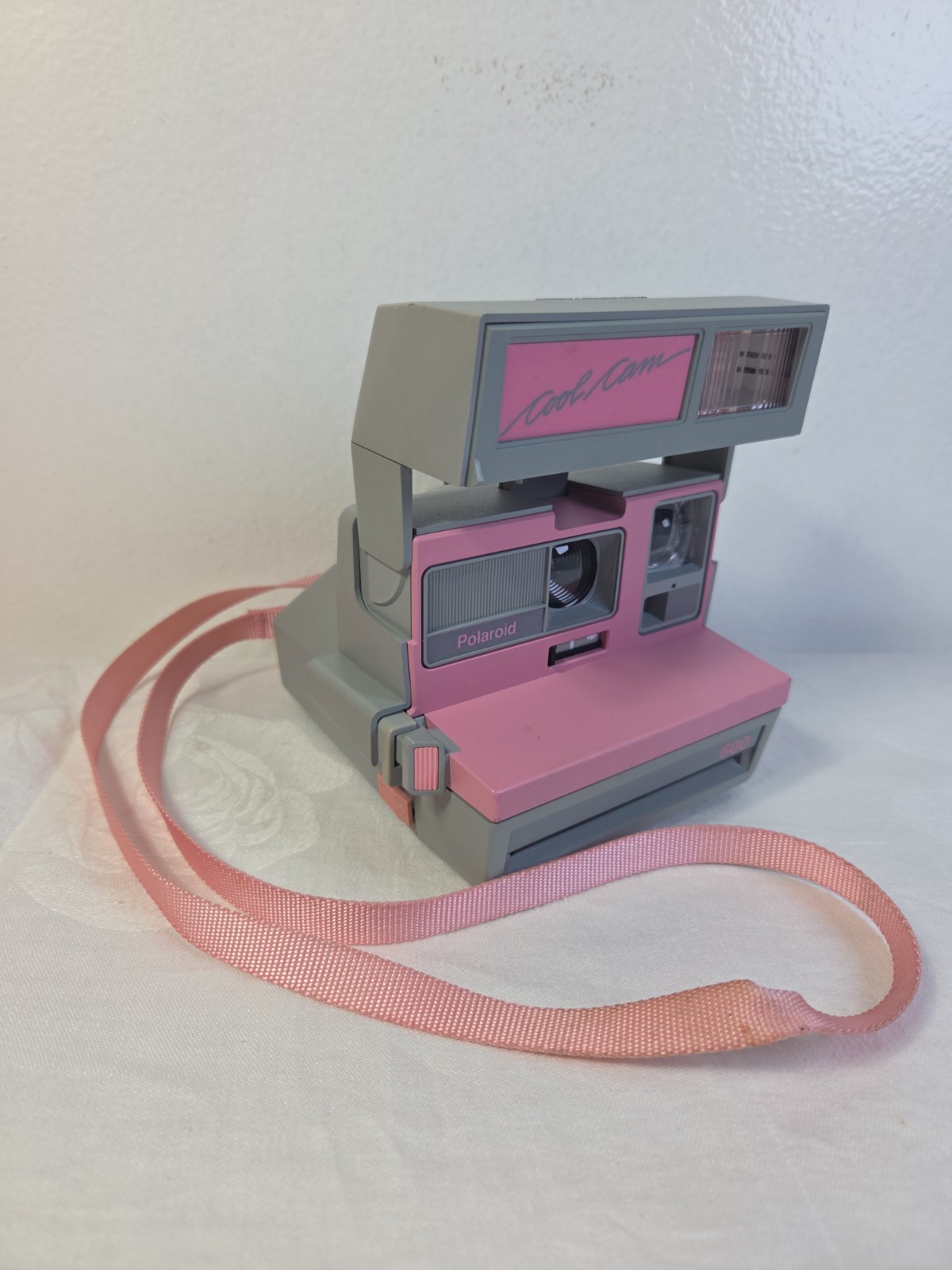 Polaroid 600 Cool Cam Pink Grey Vintage Instant Film Camera W/Flash