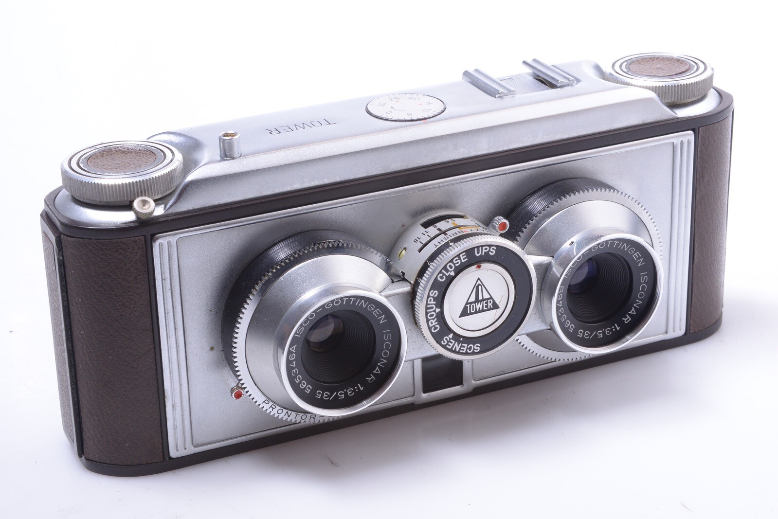 ✅ ILLOCA IIA SEARS ROEBUCK TOWER STEREO 35MM CAMERA ISCO ISCONAR 35MM 3.5 LENSES