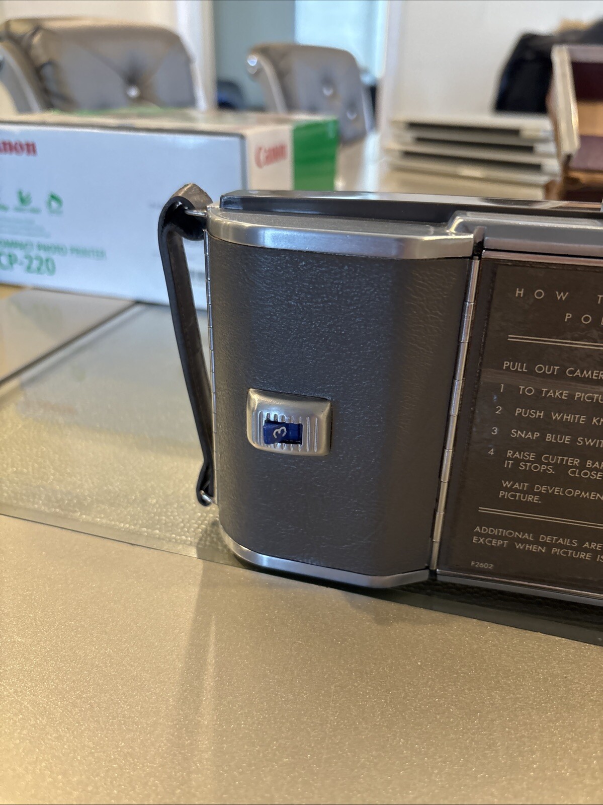Polaroid Model J66 Land Camera With Leather Case And Papers