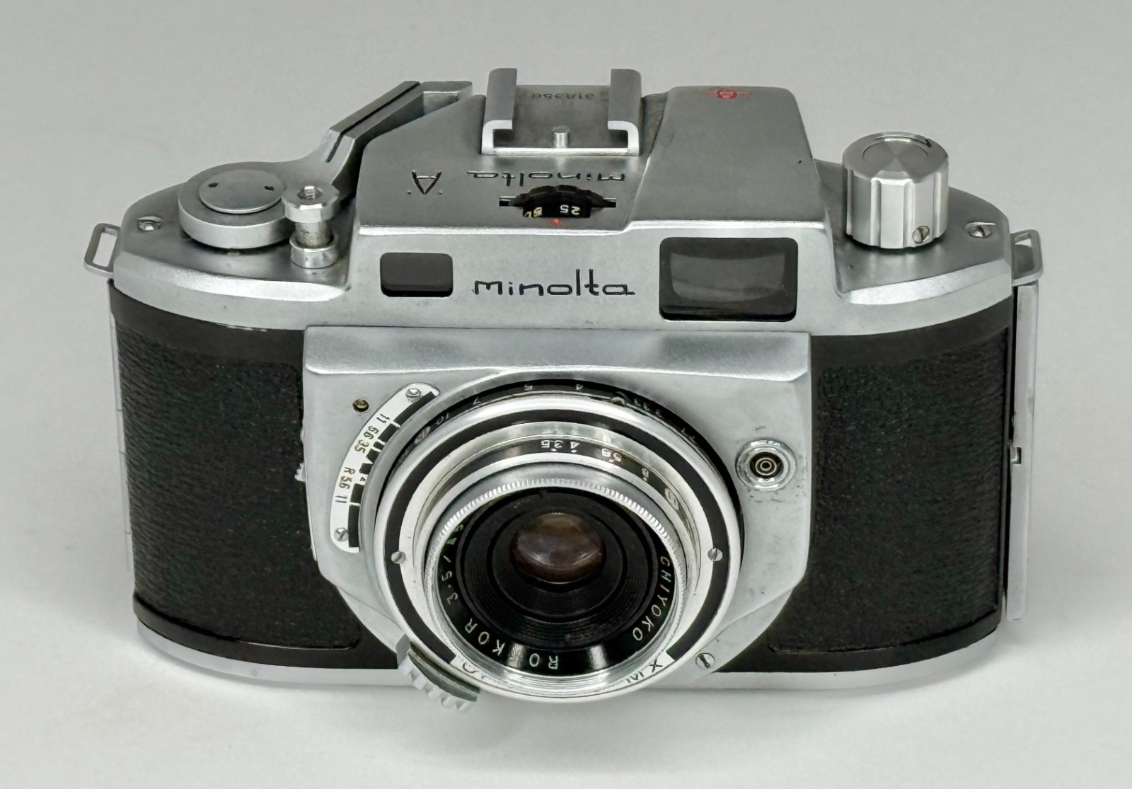 Minolta A 1950s 35mm Rangefinder Camera with Chiyoko Rokkor 45mm f3.5 Lens