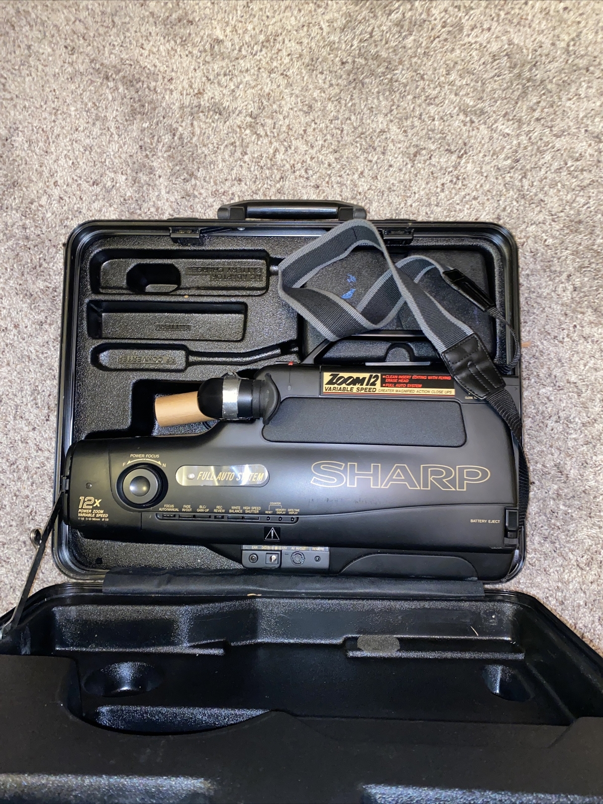 Vintage Sharp VL-L270U VHS Camcorder with Zoom 12 HQ (UNTESTED)