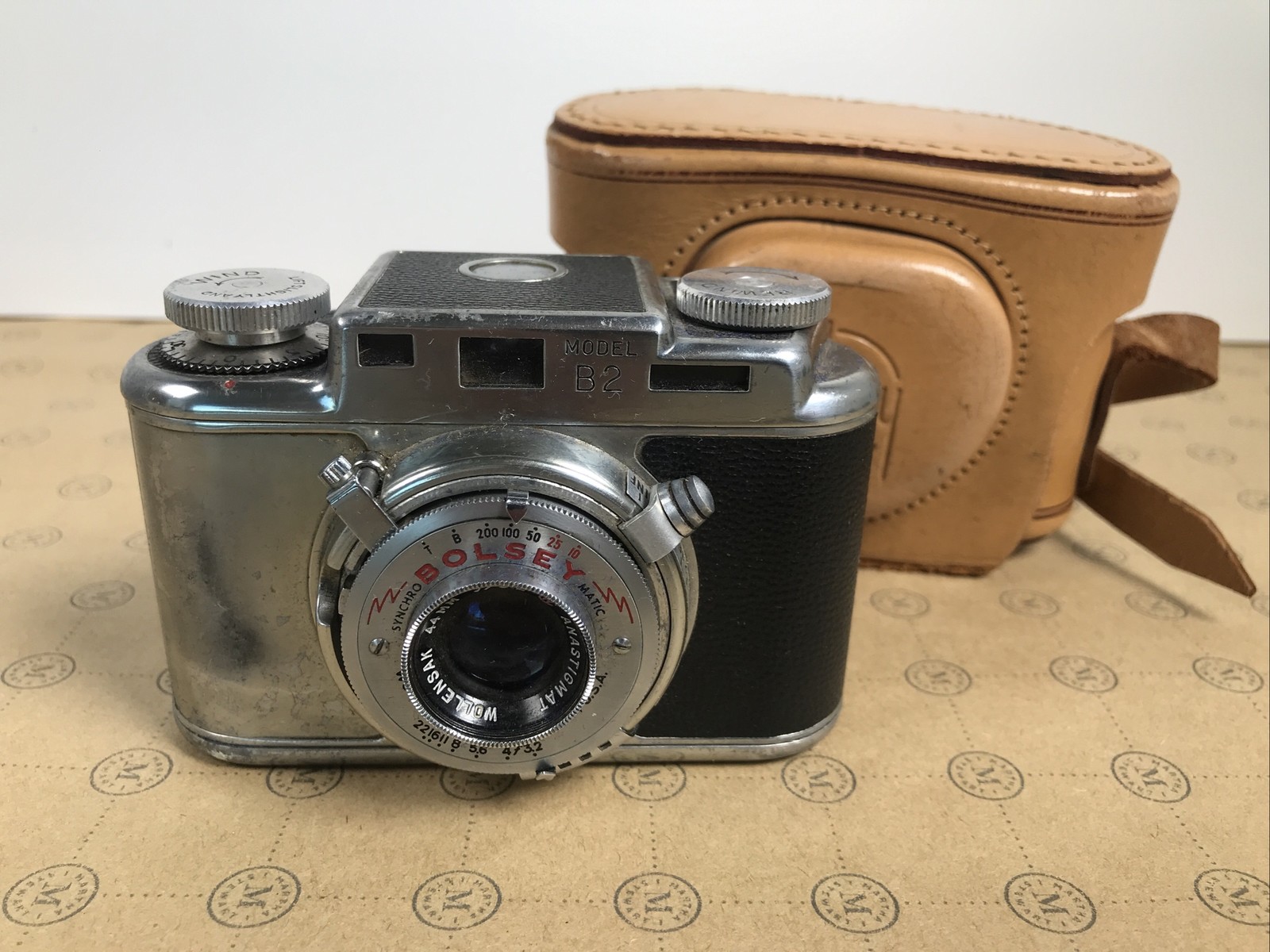 Bolsey Model B2 35mm Film Camera W/ Wollensak 44mm f/3.2 Lens