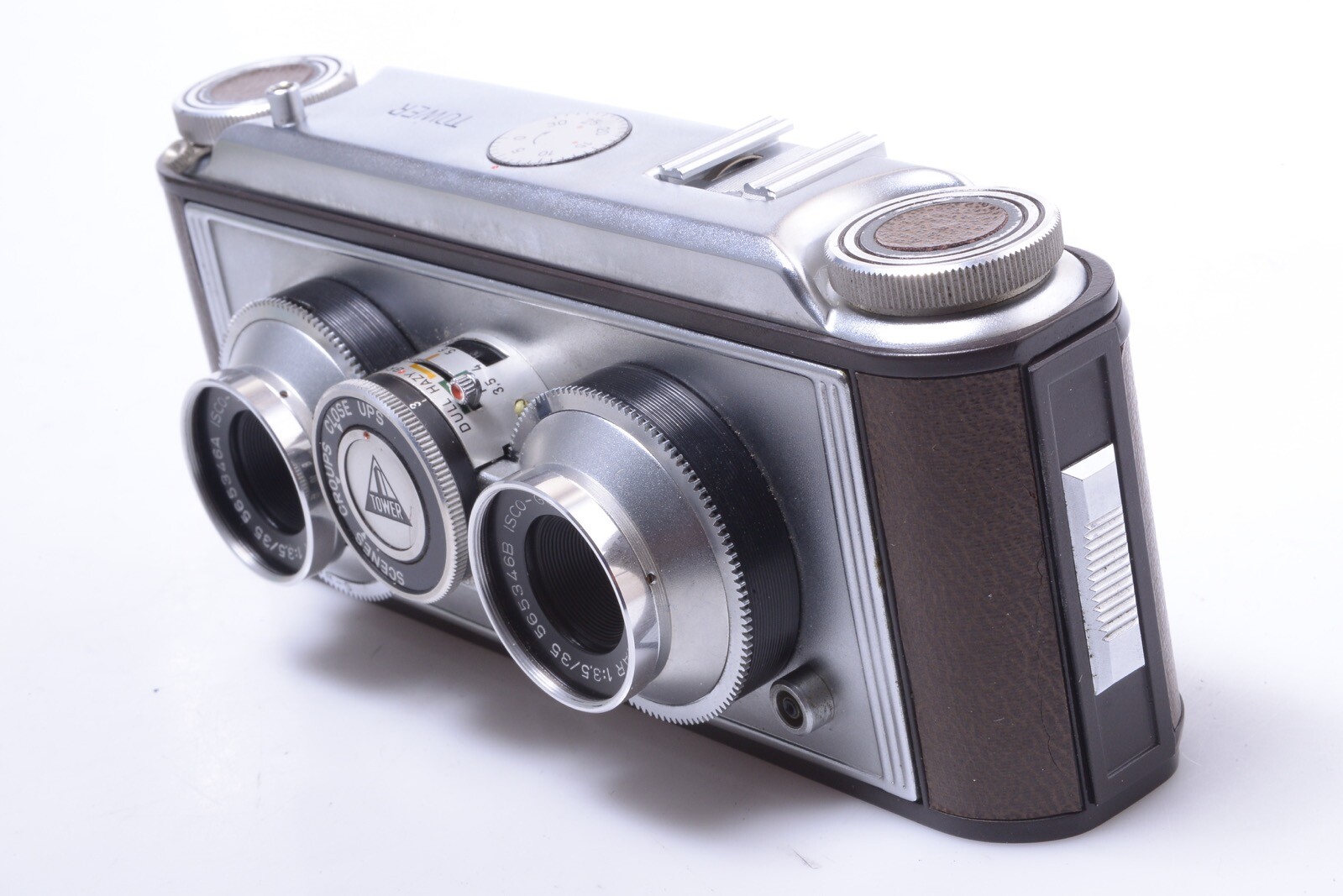 ✅ ILLOCA IIA SEARS ROEBUCK TOWER STEREO 35MM CAMERA ISCO ISCONAR 35MM 3.5 LENSES