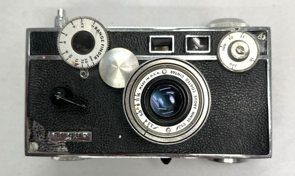 Argus Model C3 Camera UNTESTED f/3.5 50mm Cintar The Brick