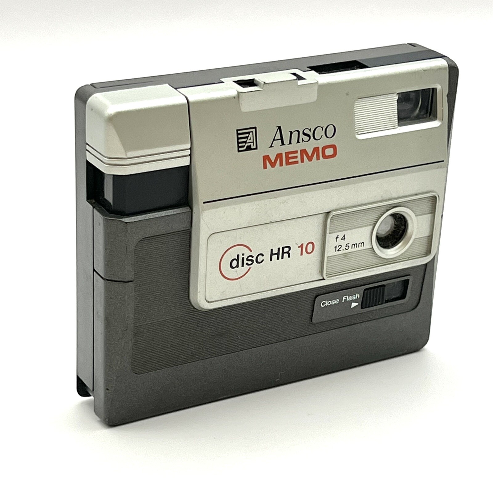 Ansco Memo Disc HR10 Camera Silver Vintage Disc Camera Hong Kong Untested