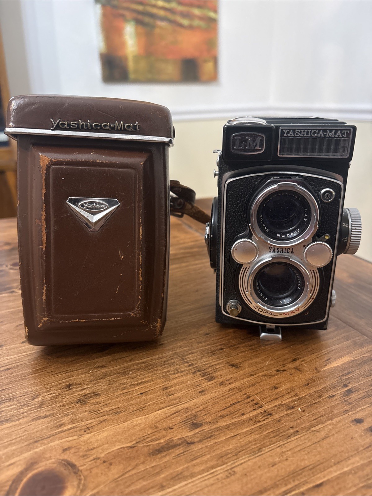 Vintage Yashica-Mat LM Copal MXV Camera 80mm Twin Lens w/ Leather Case