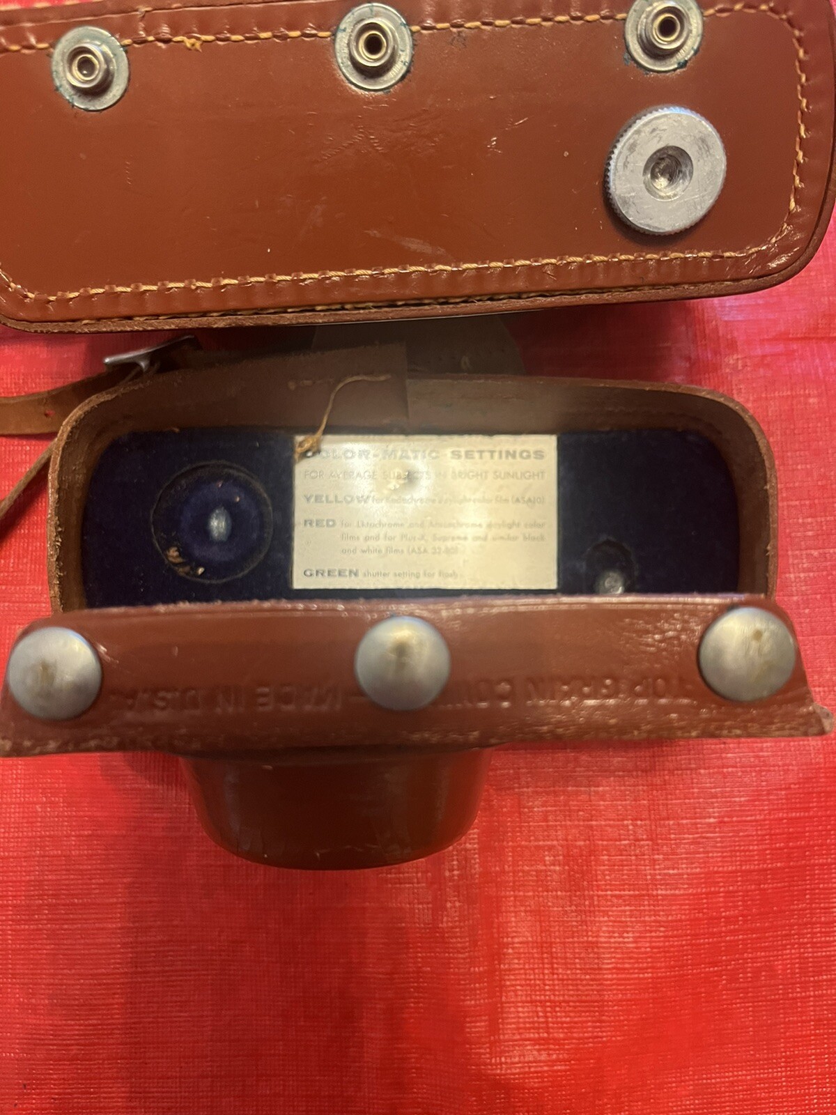 Argus C-3 35mm Rangefinder Vintage Black Film Camera Leather Case With Film Case