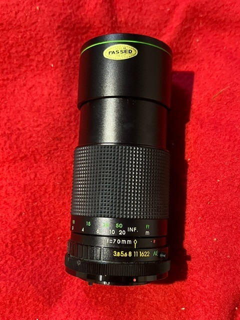 Vintage Hanimex Zoom 70-140mm f/3.8 Lens Untested As Is For Parts Not working