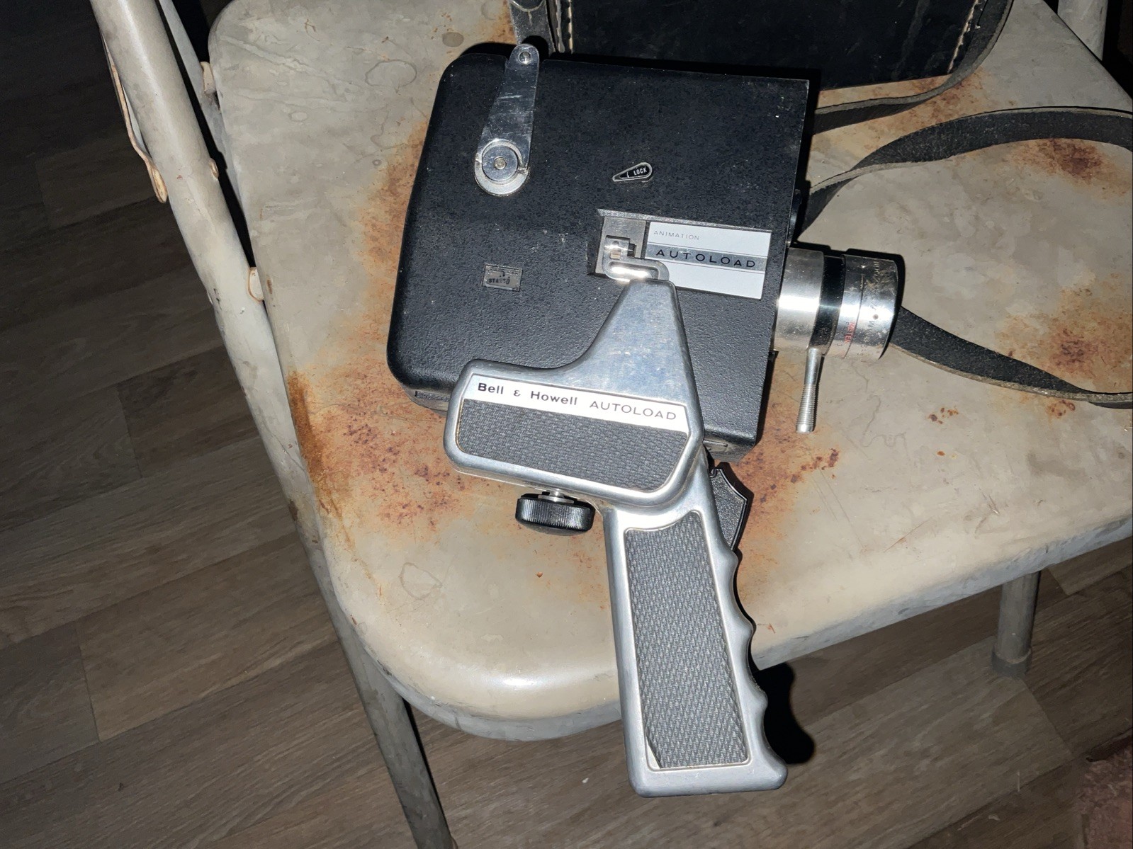 Vintage bell and howell 8mm movie camera With Original Leather Case.