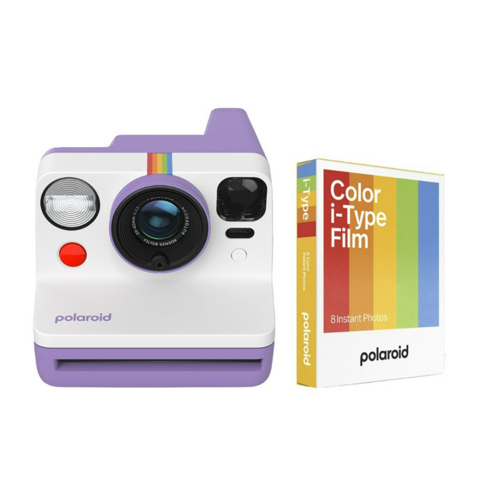 Polaroid Now Generation 3 Purple Instant Camera Color Film Bundle 8 Photos