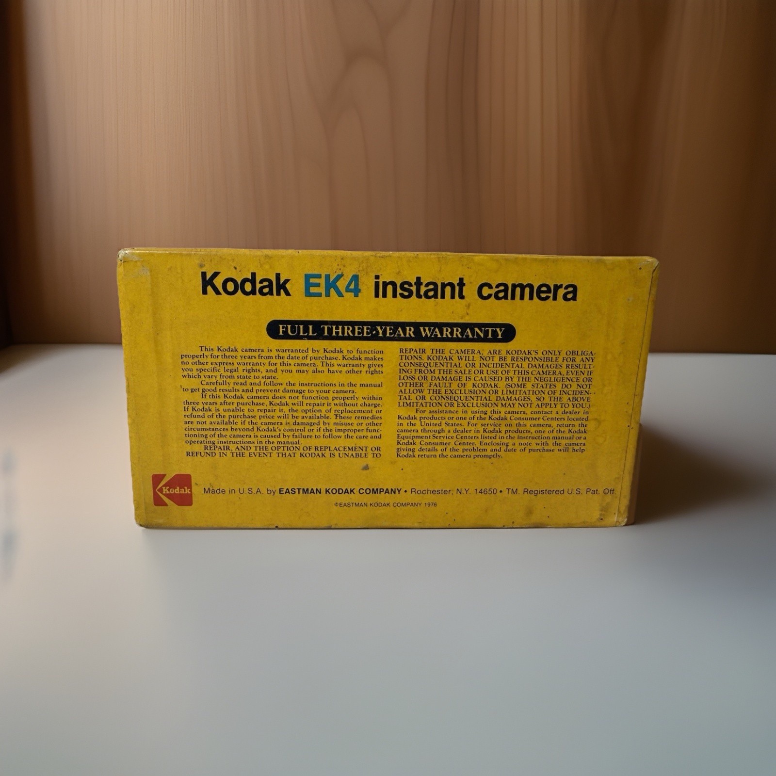 Kodak EK4 Instant Camera w/ Original Box Vintage 1970s Collectible Untested