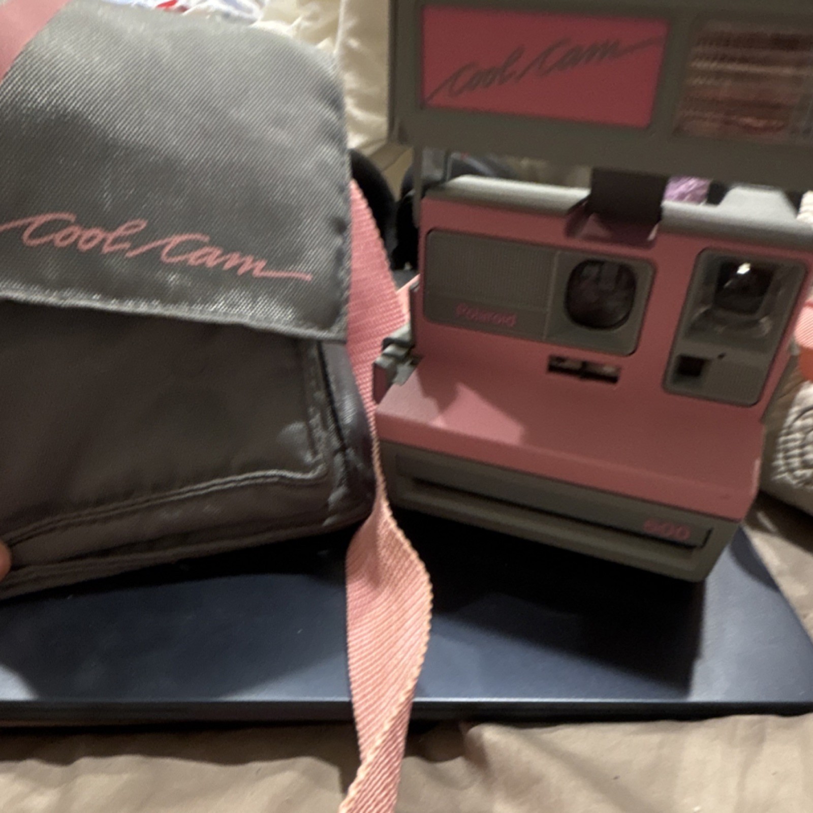 Polaroid Cool Cam 600 Vintage Instant Camera Gray and Pink Classic Gray Pink