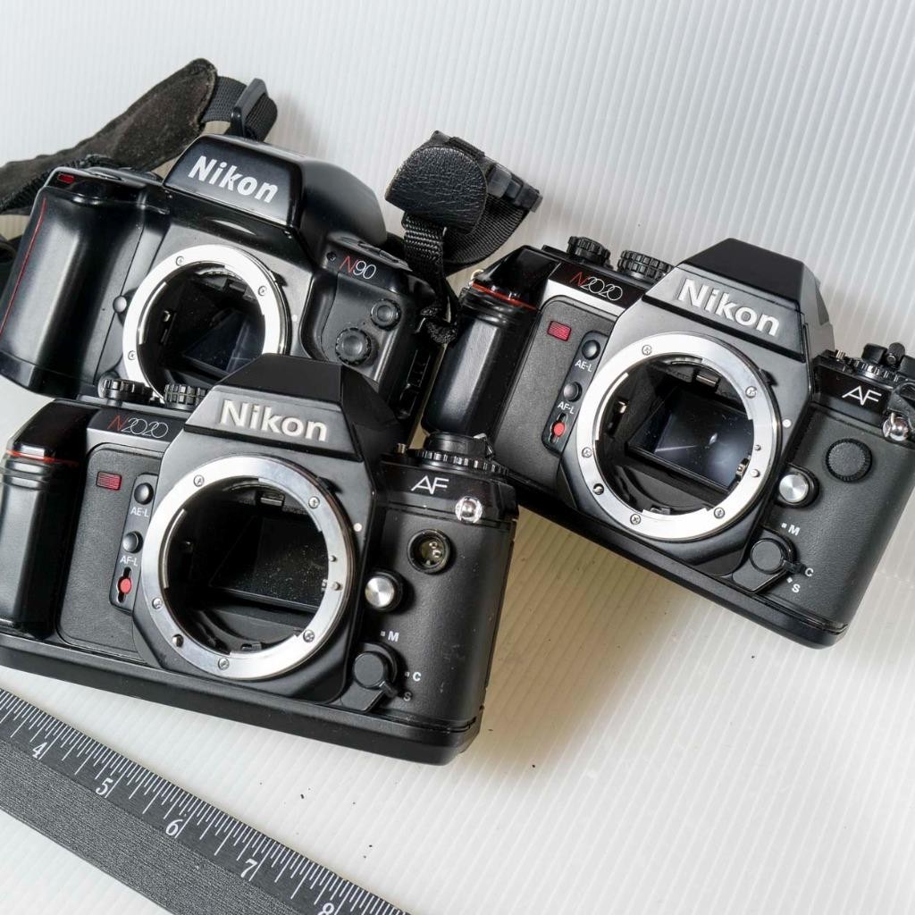 Lot of 3 Pentax N2020 N90 AF 35mm SLR Film Camera For Parts or Repair