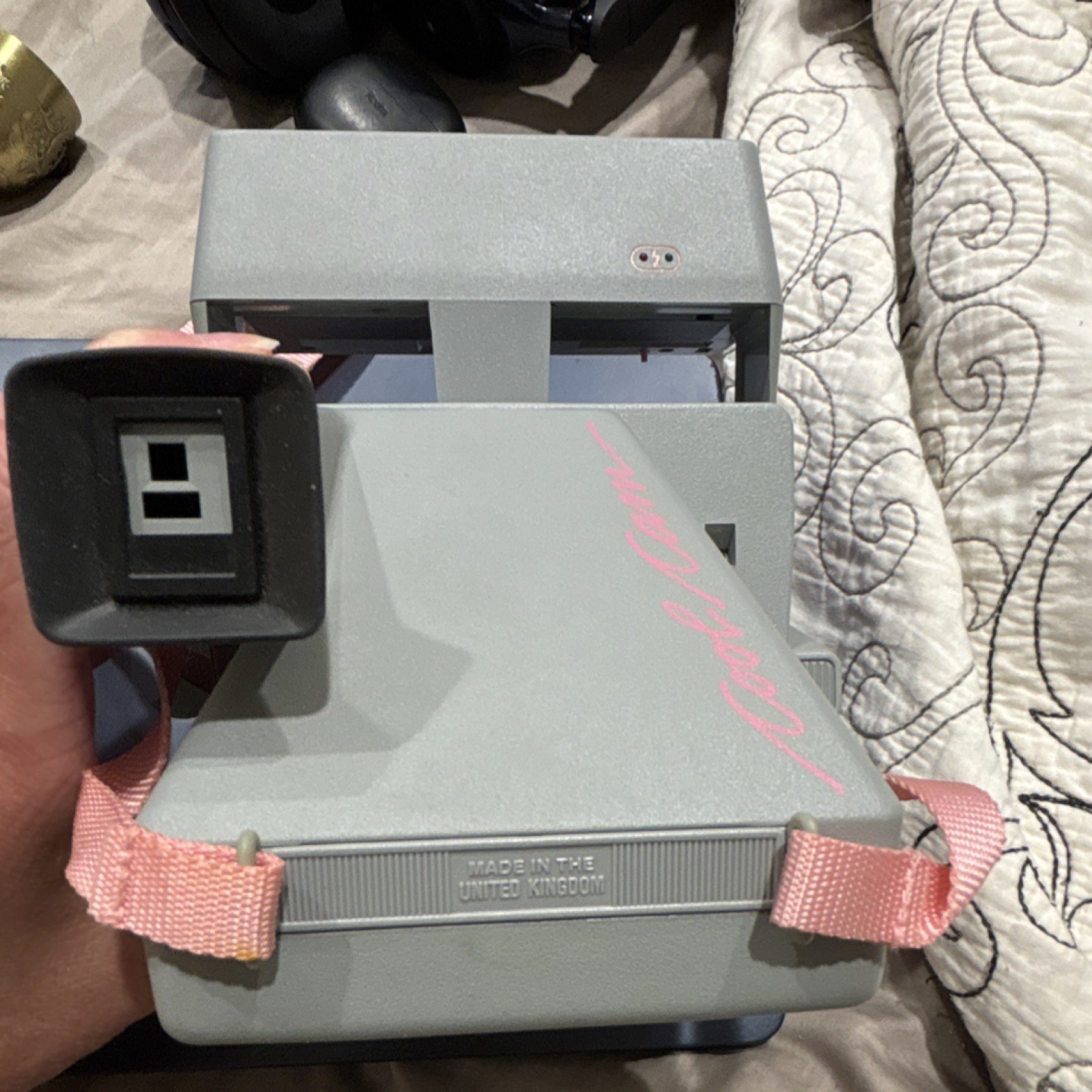 Polaroid Cool Cam 600 Vintage Instant Camera Gray and Pink Classic Gray Pink