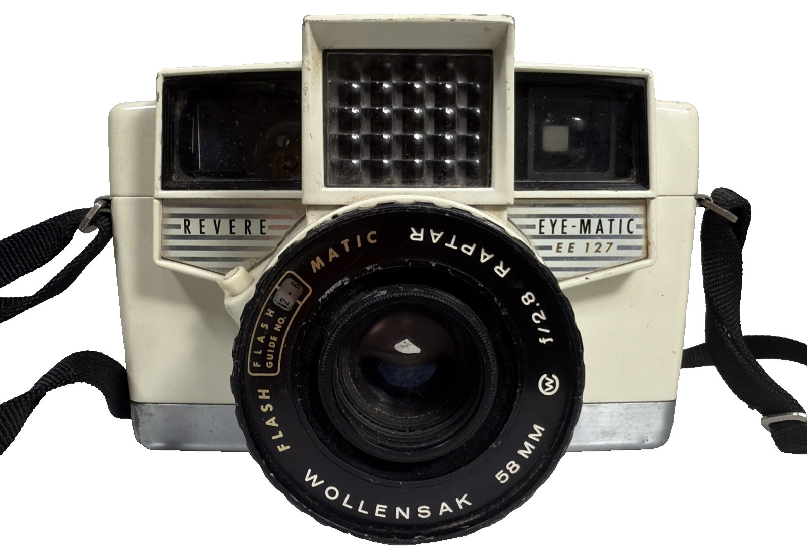 Revere Eyematic EE127 Camera Wollensak 58mm F2.8 Lens Raptor Flash Matic