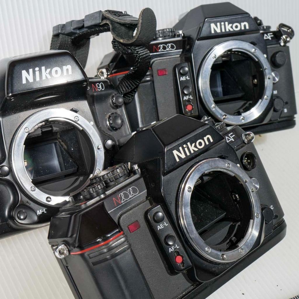 Lot of 3 Pentax N2020 N90 AF 35mm SLR Film Camera For Parts or Repair