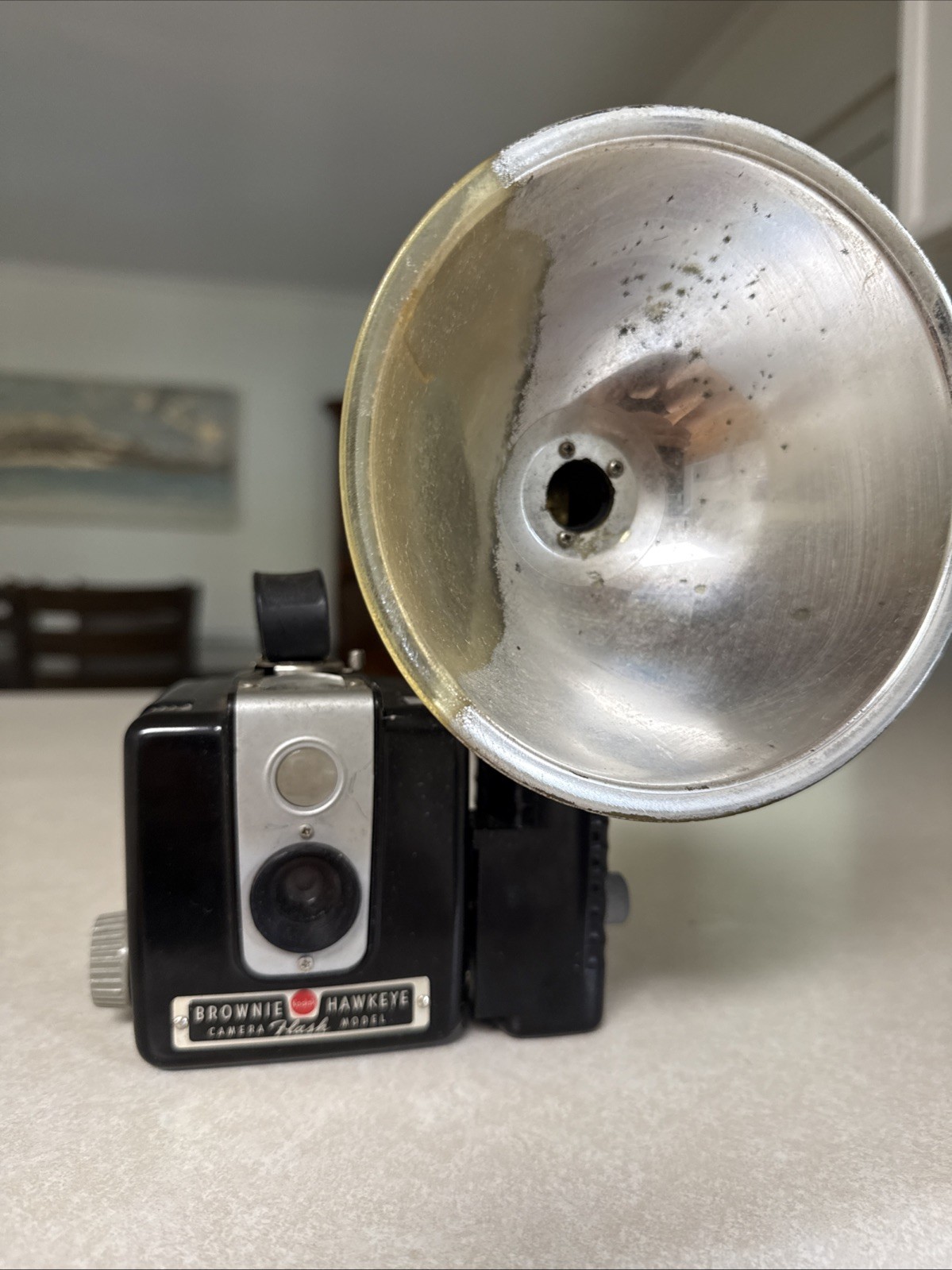 Kodak Brownie Hawkeye Camera Flash Model With Flash Vintage 1950’s Untested