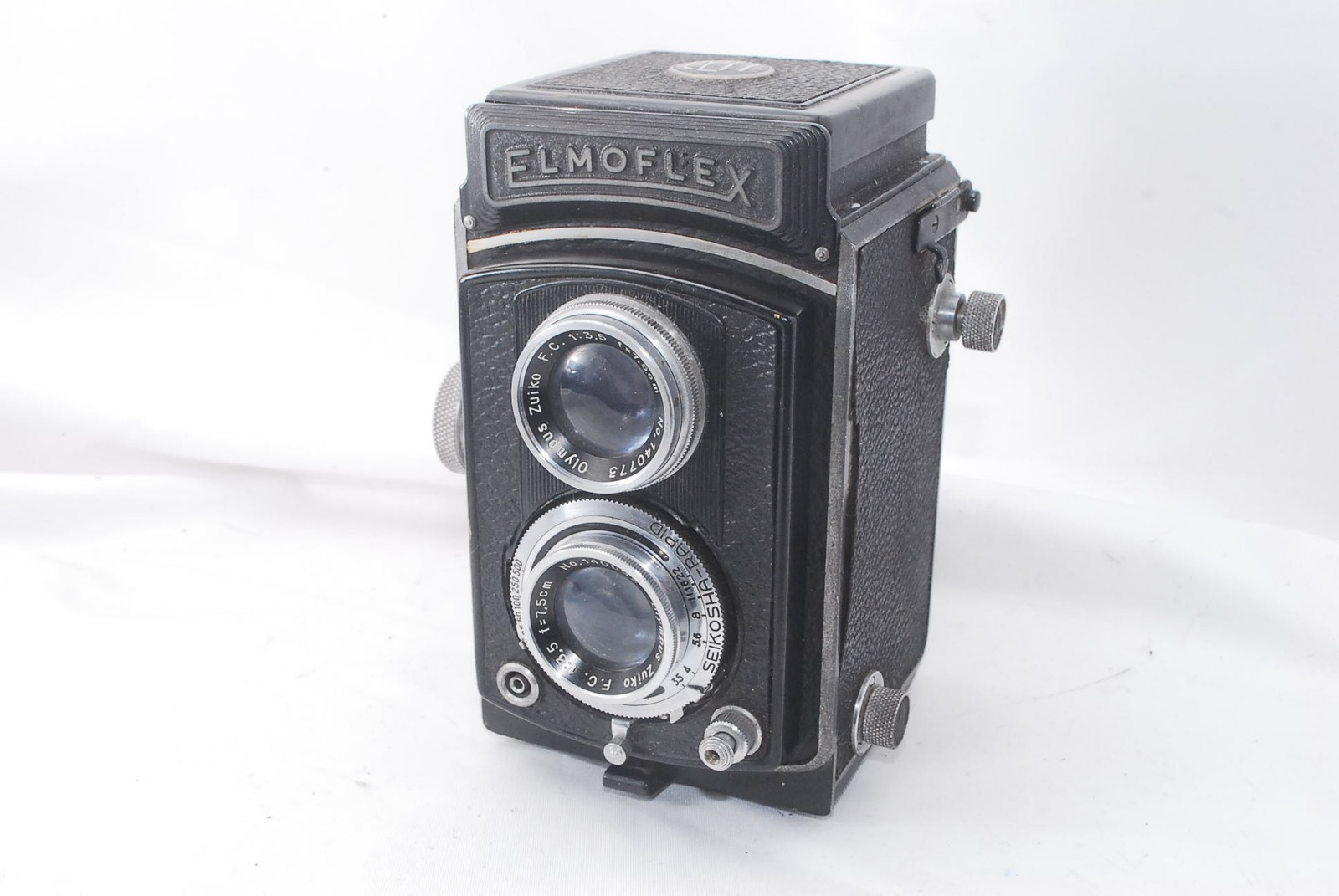 (7966) Elmoflex TLR 6×6 120 Film Camera Olympus Ziko F.C. 75mm F3.5 Lens, EXC+!!