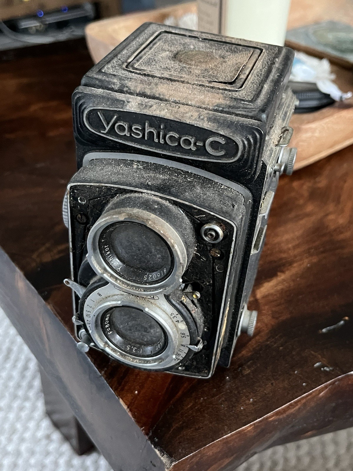 Yashica Yashica-C Vintage TLR Twin Lens Reflex Film Camera 120mm Black – as is