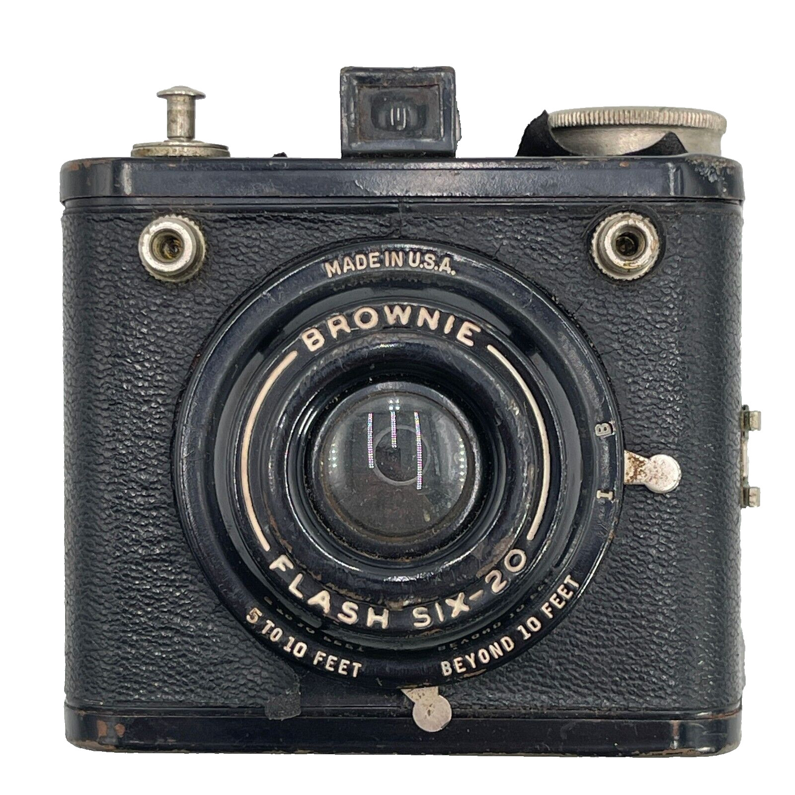 Kodak Brownie Flash Six-20 Fixed Focus 620 Roll Film Vintage Box-Type Camera