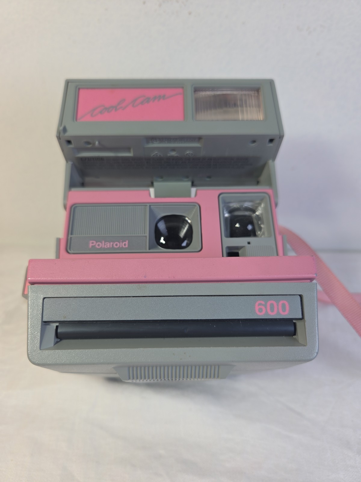 Polaroid 600 Cool Cam Pink Grey Vintage Instant Film Camera W/Flash