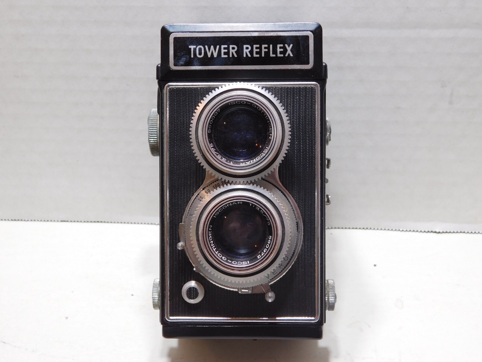 Tower Reflex TLR 120mm Camera 1:3.5/75 w/ Case UNTESTED AS IS CONDITION