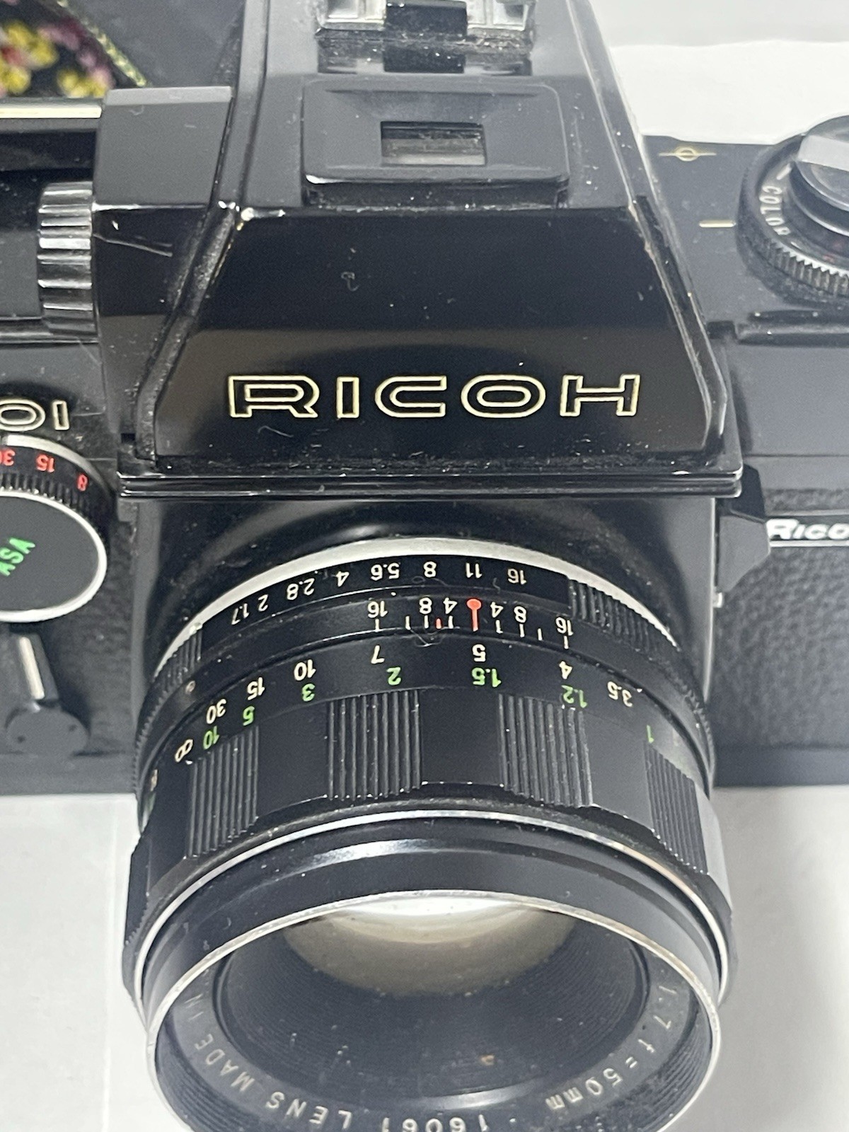 RICOH TLS 401 35mm SLR Film Vintage Camera w/Auto Rikenon f/1.7 55mm Lens