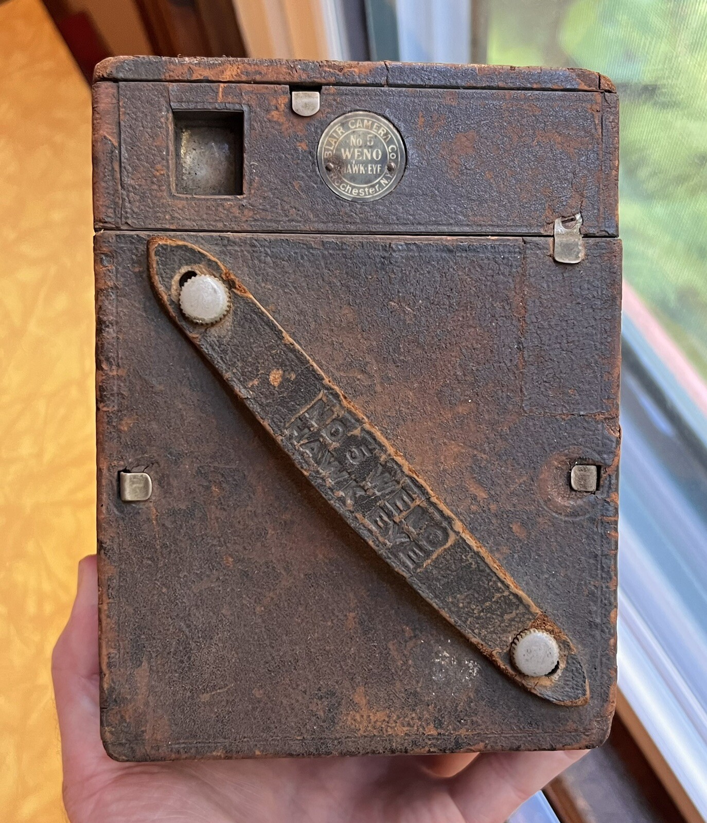 Antique Blair No. 5 Weno Hawkeye Film Box Camera Rochester New York