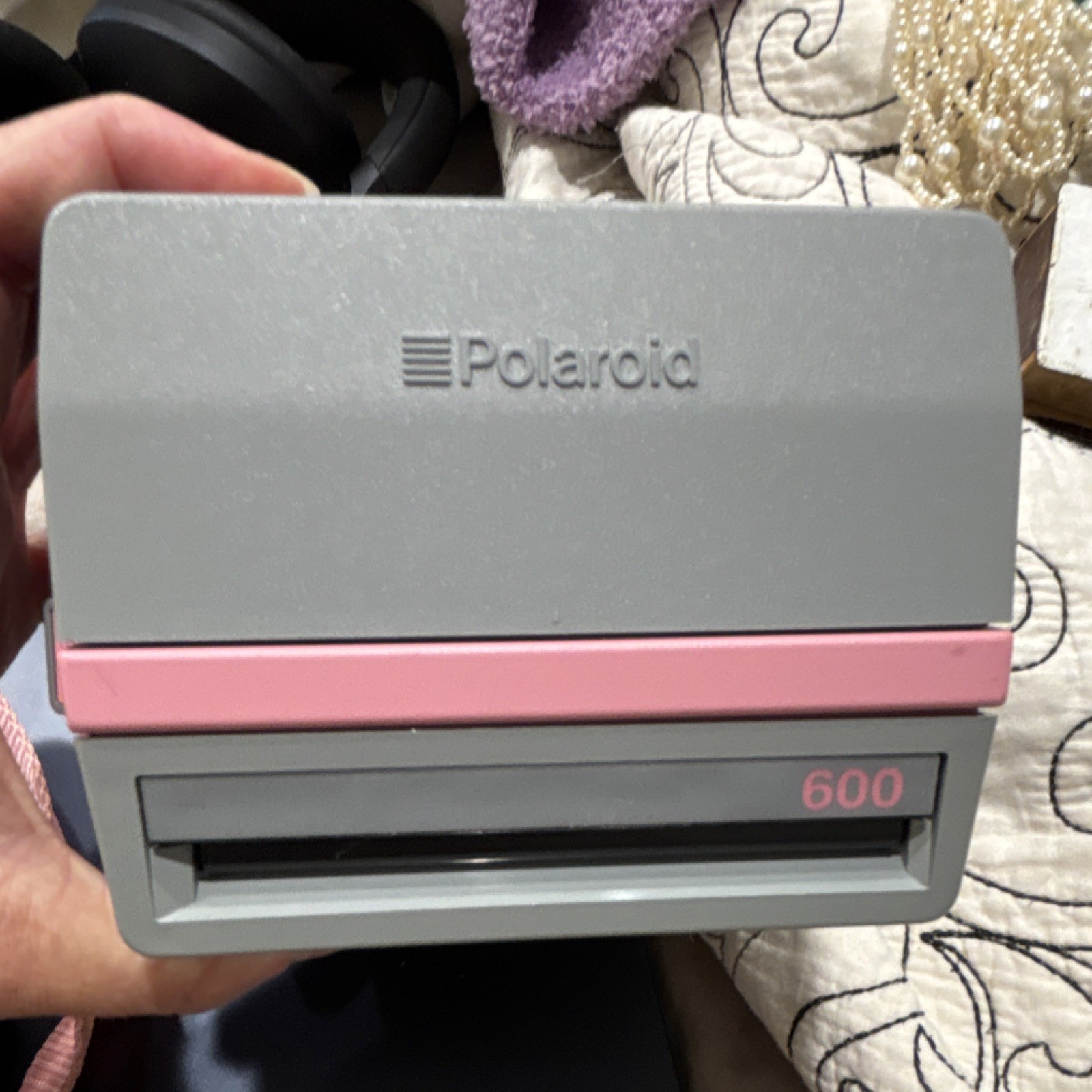 Polaroid Cool Cam 600 Vintage Instant Camera Gray and Pink Classic Gray Pink