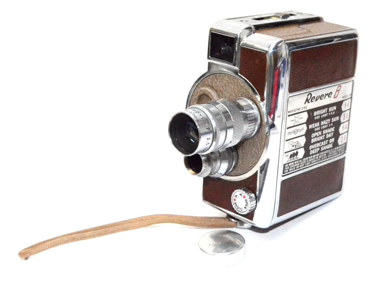 Revere 8 Model 44 8mm Magazine Cine Movie Camera Turret Lens – TESTED & WORKS