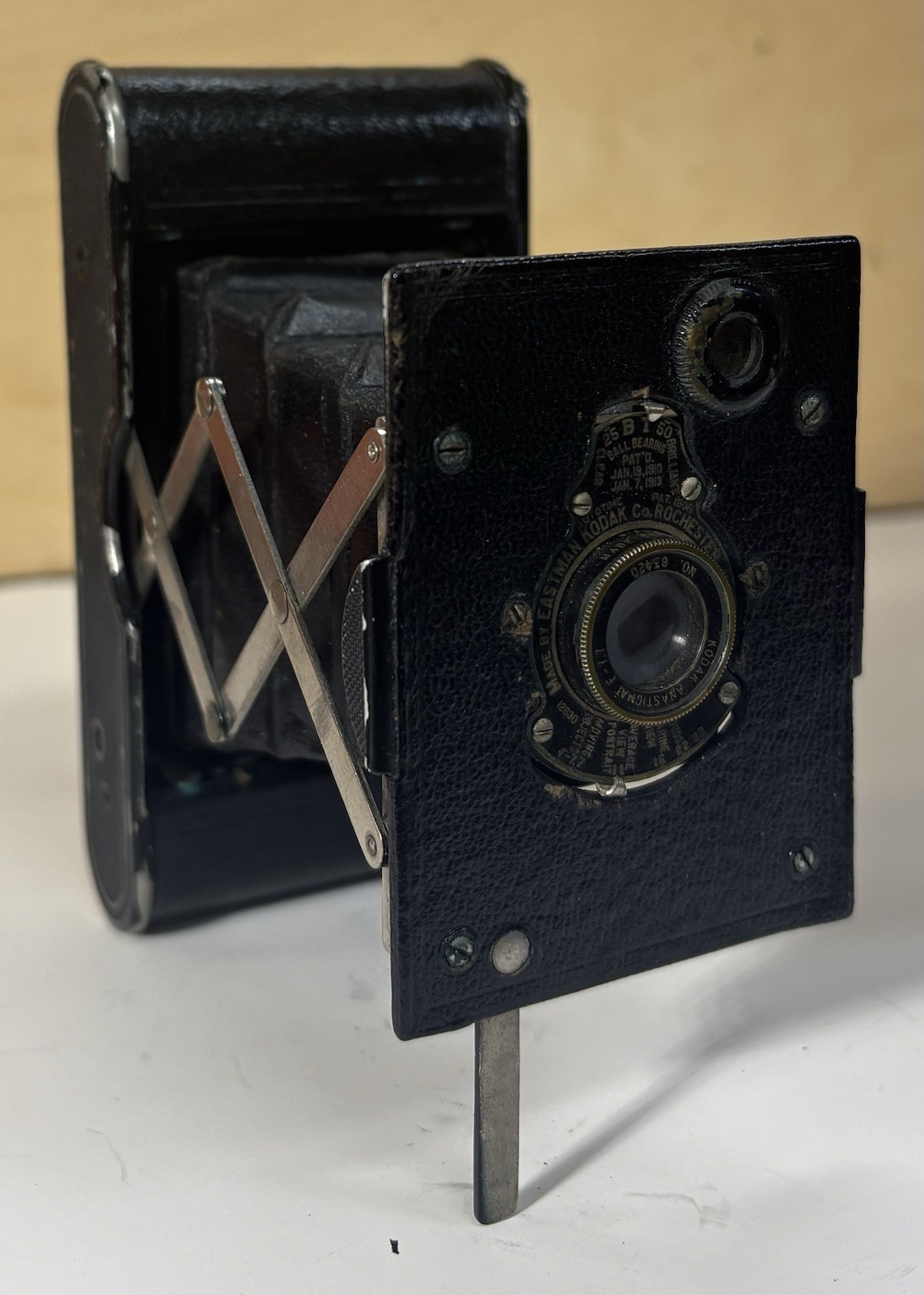 Antique Kodak Vest Pocket Folding Camera with Leather Case – Patented 1913