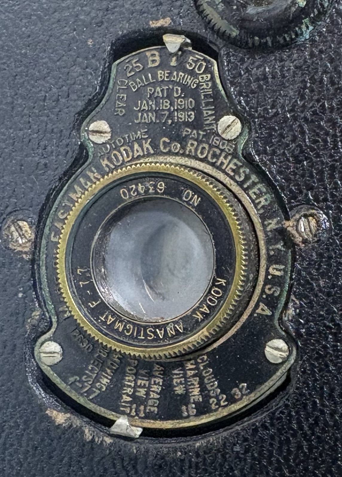 Antique Kodak Vest Pocket Folding Camera with Leather Case – Patented 1913