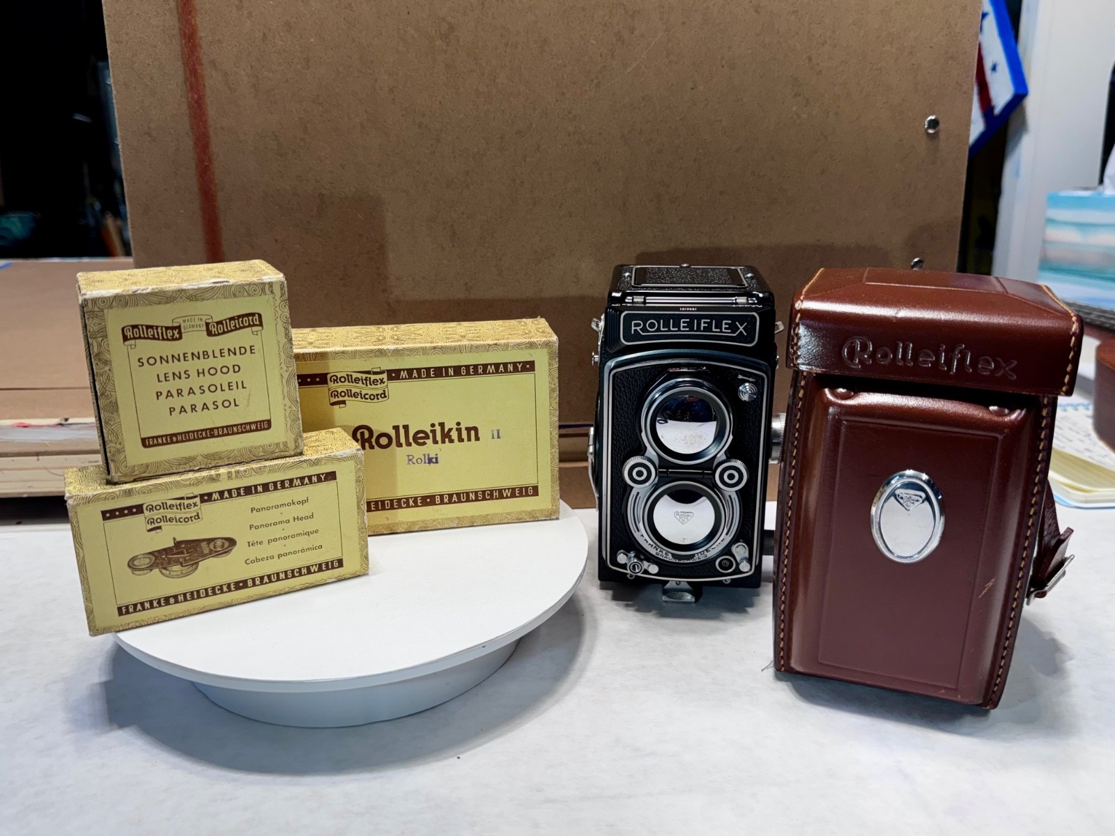 1951-1954 Original Rolleiflex 3.5A M-X Sync K4A 1:3.5/75mm w/Case & attachments