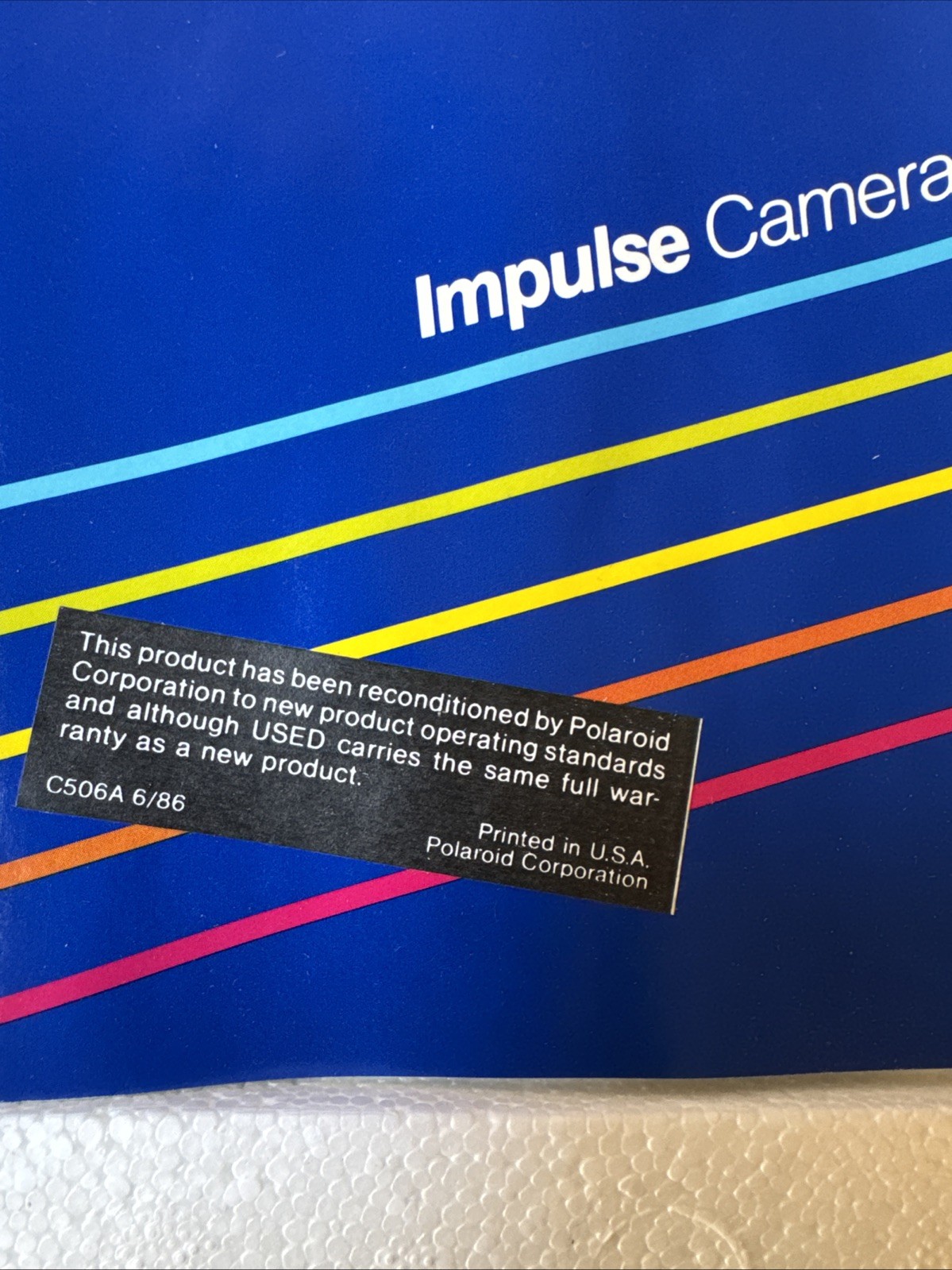 Vintage- Rare Jade Blue Polaroid Impulse Instant Film Camera-in Box Reconditione