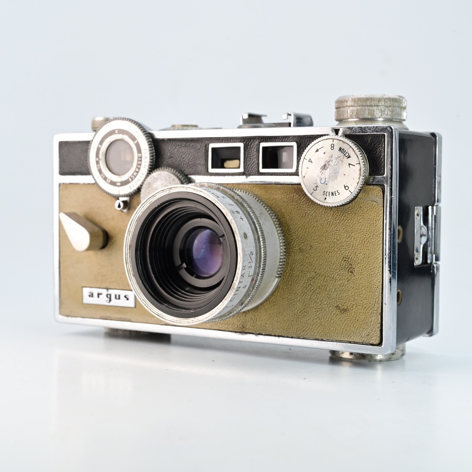Argus C3 Match-Matic 35mm Film Rangefinder Camera Cintar 50mm f3.5 MF Lens
