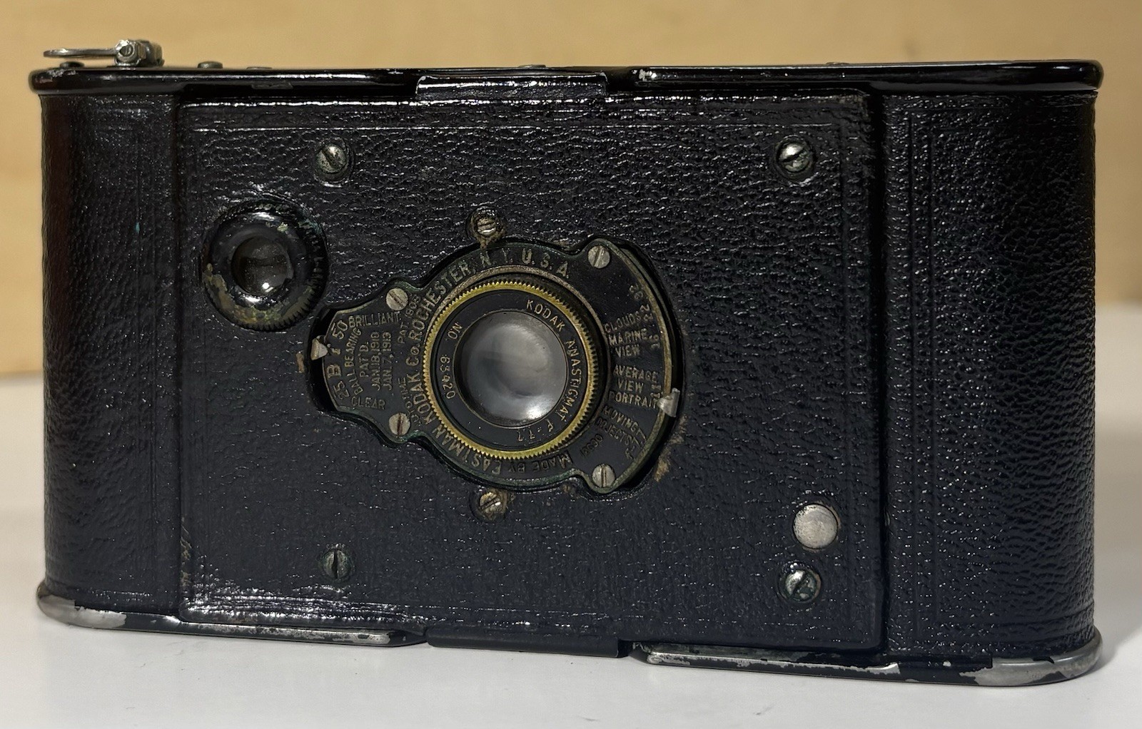 Antique Kodak Vest Pocket Folding Camera with Leather Case – Patented 1913